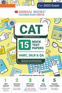 Oswaal CAT Mock Test 15 Sample Question Papers (For 2023 Exam)