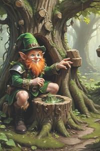 The leprechaun and the enchanted tree stump