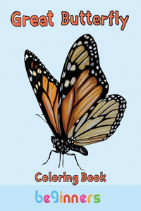Great Butterfly Coloring Book Beginners