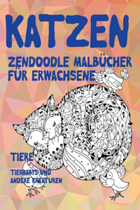 Zendoodle Malbücher für Erwachsene - Tierbabys und andere Kreaturen - Tiere - Katzen