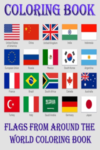 Flags from around the world coloring book