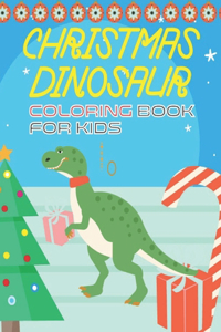 Christmas Dinosaur Coloring Book For Kids