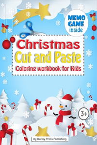 Christmas Cut and Paste Coloring workbook for Kids
