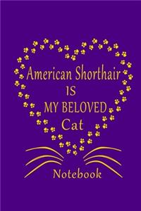 American Shorthair Is My Beloved Cat Notebook