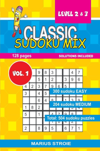Classic Sudoku Mix- level 2 & 3, vol.1