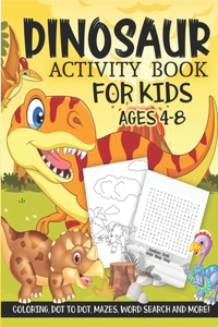 Dinosaur Activity Book for Kids Ages 4-8