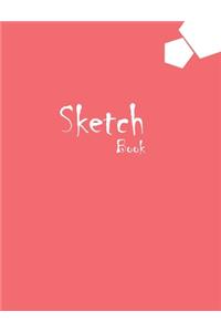 Sketchbook Large 8 x 10 Premium, Uncoated (75 gsm) Paper, Pink Cover