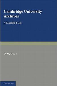 Cambridge University Archives