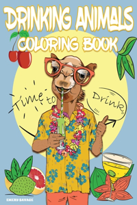 Drinking Animals Coloring Book with Cocktail Recipes