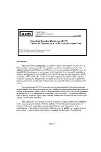 Superfund Recycling Equity Act of 1999