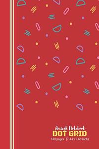 Amiesk Notebook - Dot Grid Notebook - 140 pages (7.44 x 9.69 inch)