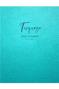 2020 2021 15 Months Turquoise Daily Planner