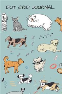 Dot Grid Journal Cute Dog & Cat Ed. Bullet Style Planner with Dotted Paper to Plan Your Goals & Write Things Down