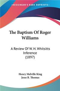 Baptism Of Roger Williams