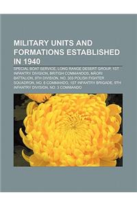 Military Units and Formations Established in 1940