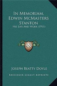 In Memoriam, Edwin McMasters Stanton