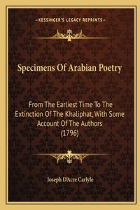 Specimens Of Arabian Poetry