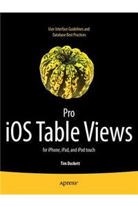Pro IOS Table Views