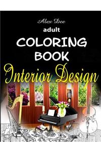 Adult Coloring Book - Interior Design