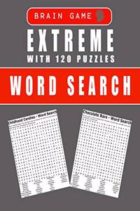 Extreme With 120 Puzzles Word Search: Book For Adults