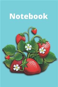 funny strawberry notebook