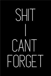 Shit I Cant Forget - Password Log / Password Notebook / Password Journal log boo.