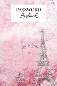 Paris Internet Password Logbook
