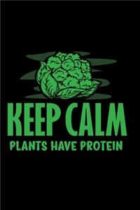 Vegan Notizbuch Entspann Dich Pflanzen haben Eiweiß
