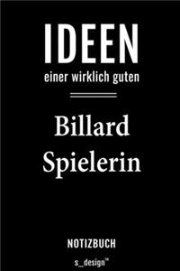 Notizbuch für Billard Spieler / Billard Spielerin