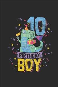 10 Birthday Boy: Blank Lined Notebook (6" x 9" - 120 pages) Birthday Themed Notebook for Daily Journal, Diary, and Gift