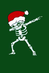 Dabbing Santa Skeleton Dab