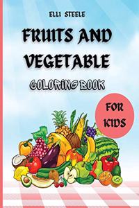 Fruits And Vegetables Coloring Book