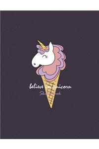 Believe in unicorn sketchbook