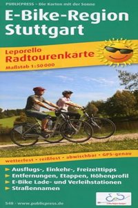 Stuttgart e-bike region, cycle tour map 1:50,000