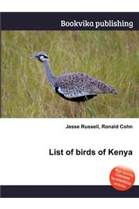 List of Birds of Kenya