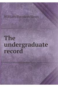 The Undergraduate Record