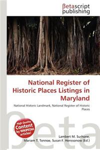 National Register of Historic Places Listings in Maryland