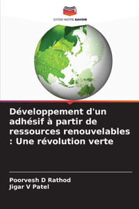 Développement d'un adhésif à partir de ressources renouvelables