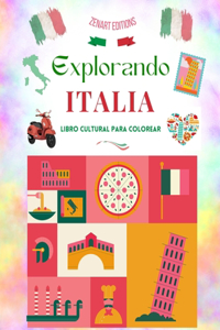 Explorando Italia - Libro cultural para colorear - Diseños creativos clásicos y contemporáneos de símbolos italianos