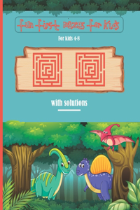 Fun first mazes for kids 4-8 with solutions