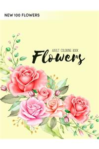 100 Flowers Coloring Book