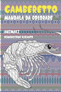 Mandala da colorare - Dimensione gigante - Animali - Gamberetto