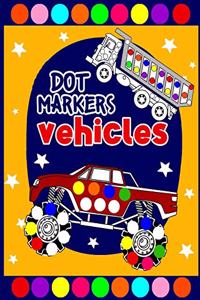 vehicles dot markers coloring book