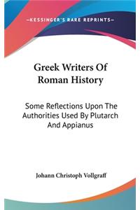 Greek Writers Of Roman History