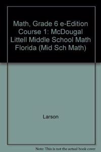 McDougal Littell Middle School Math Florida: Eedition CD-ROM Course 1 2004