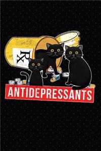 Cat Lover Antidepressants Pills Journal