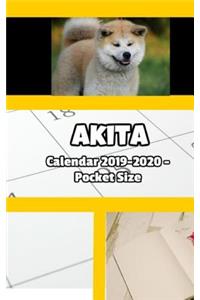 Akita Calendar 2019-2020 - Pocket Size