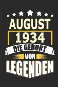 August 1934 Die Geburt von Legenden