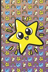 Star Rainbow Unicorn and Narwhal Notebook