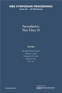 Ferroelectric Thin Films VI: Volume 493